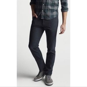 Peter Millar Cotton Flannel Five Pocket Pant in Iron Size 36